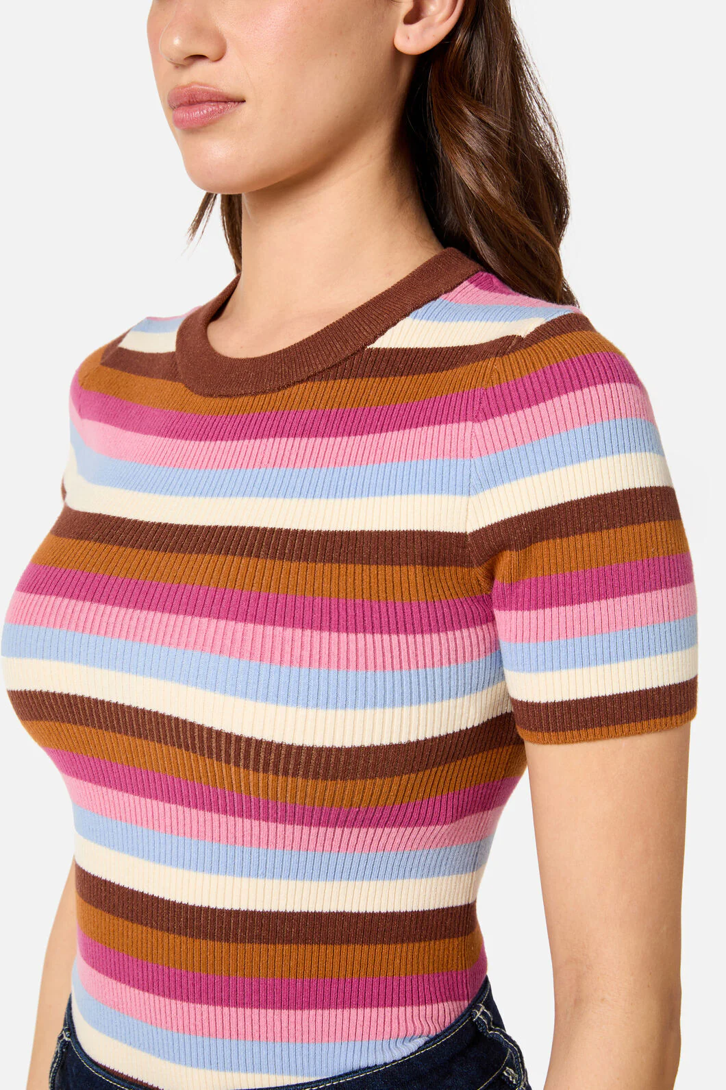 Skye Stripe Rib Knit Top - Image 13