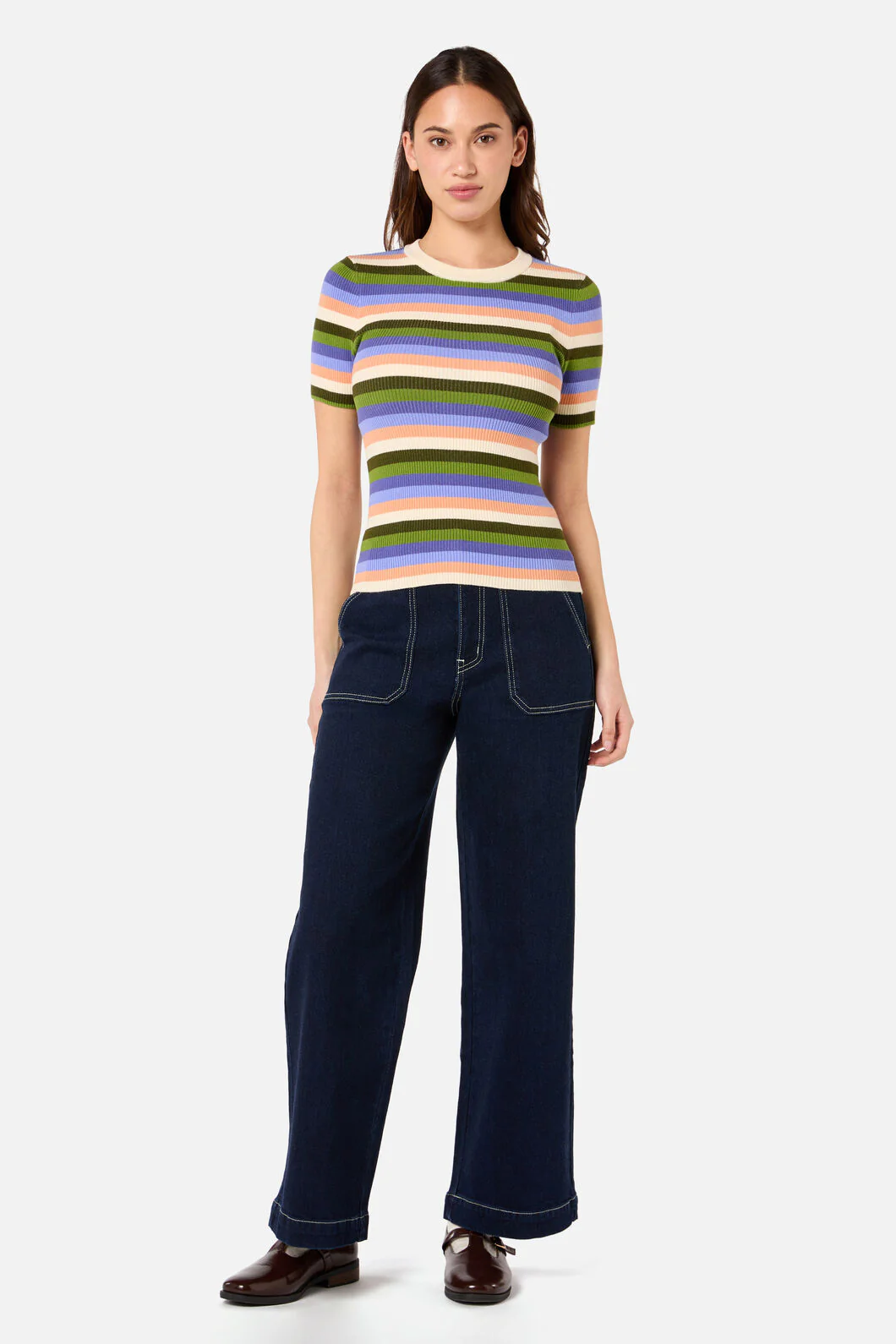Skye Stripe Rib Knit Top - Image 4