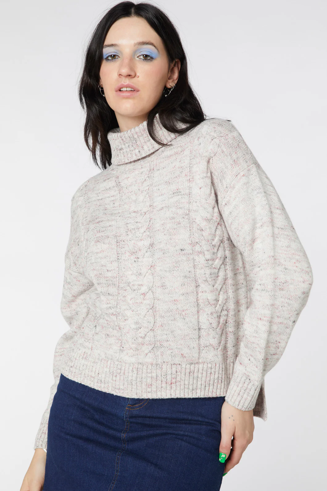 Space Dye Cable Boxy Knit - Image 7
