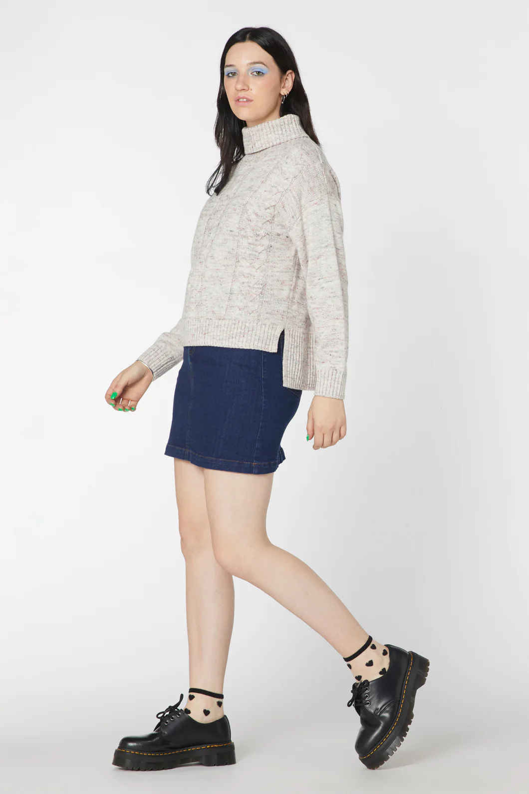 Space Dye Cable Boxy Knit - Image 9