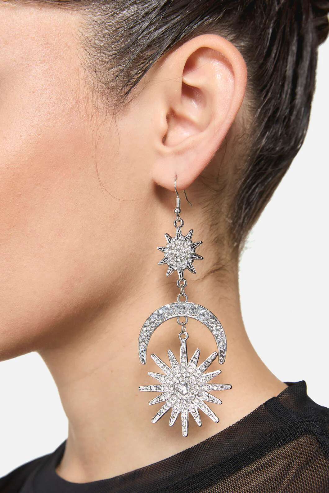Sparkle Sun Moon Earrings - Image 3