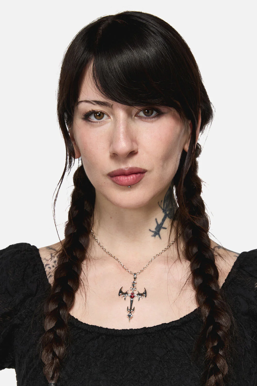 Spike Cross Necklace