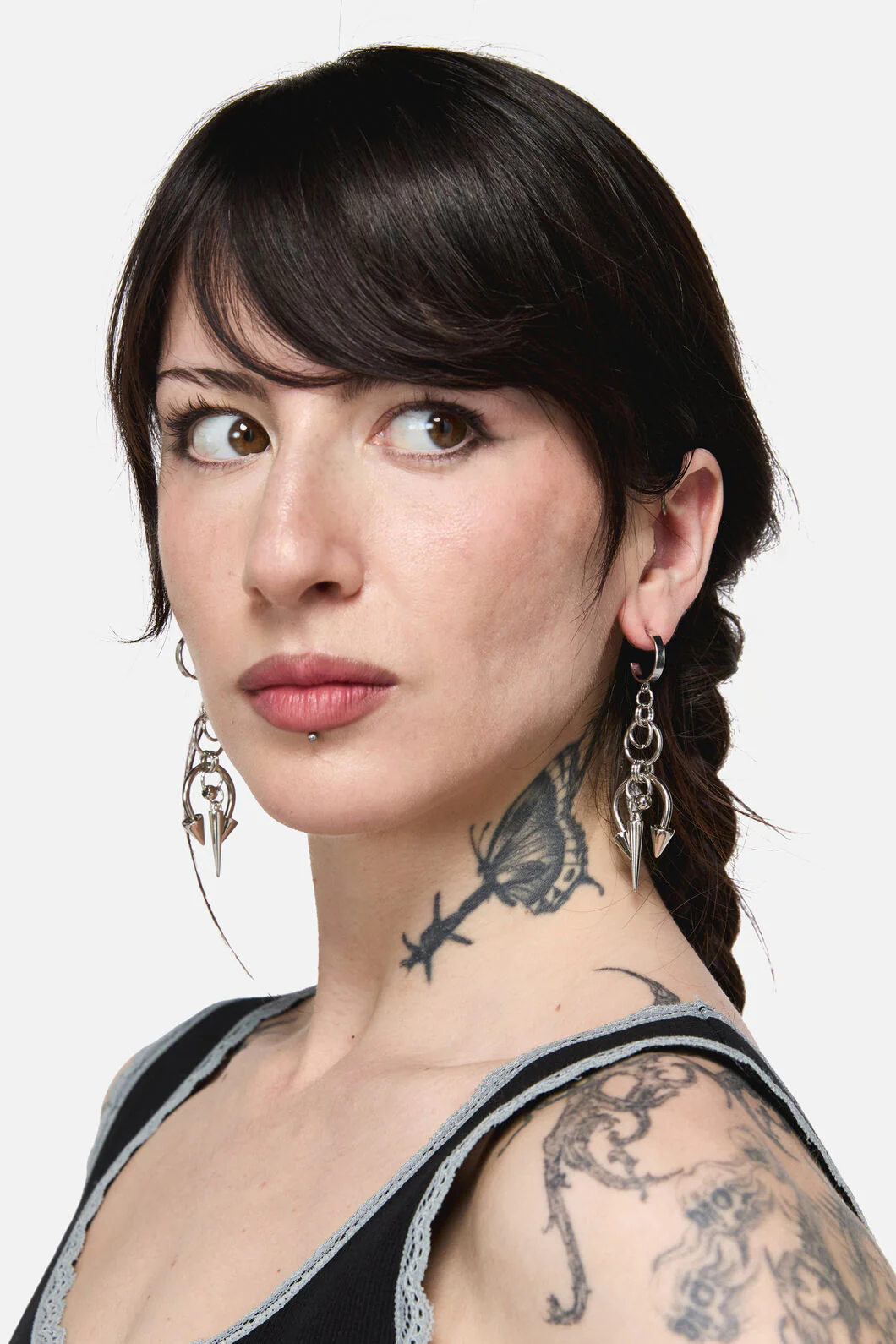 Spiked Bull Ring Earrings