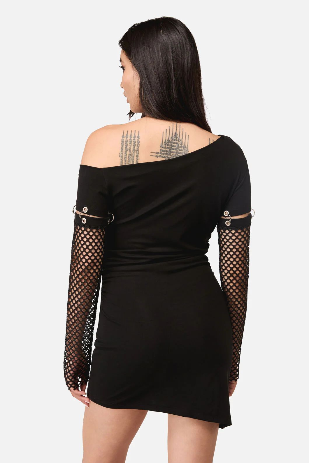 Spiralling Goth Mini Dress - Image 3