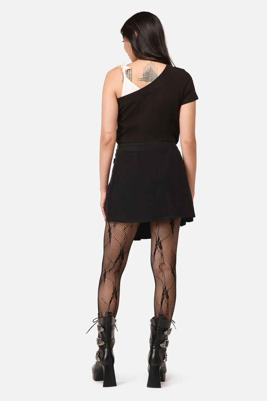 Spiralling Goth Mini Skirt - Image 4