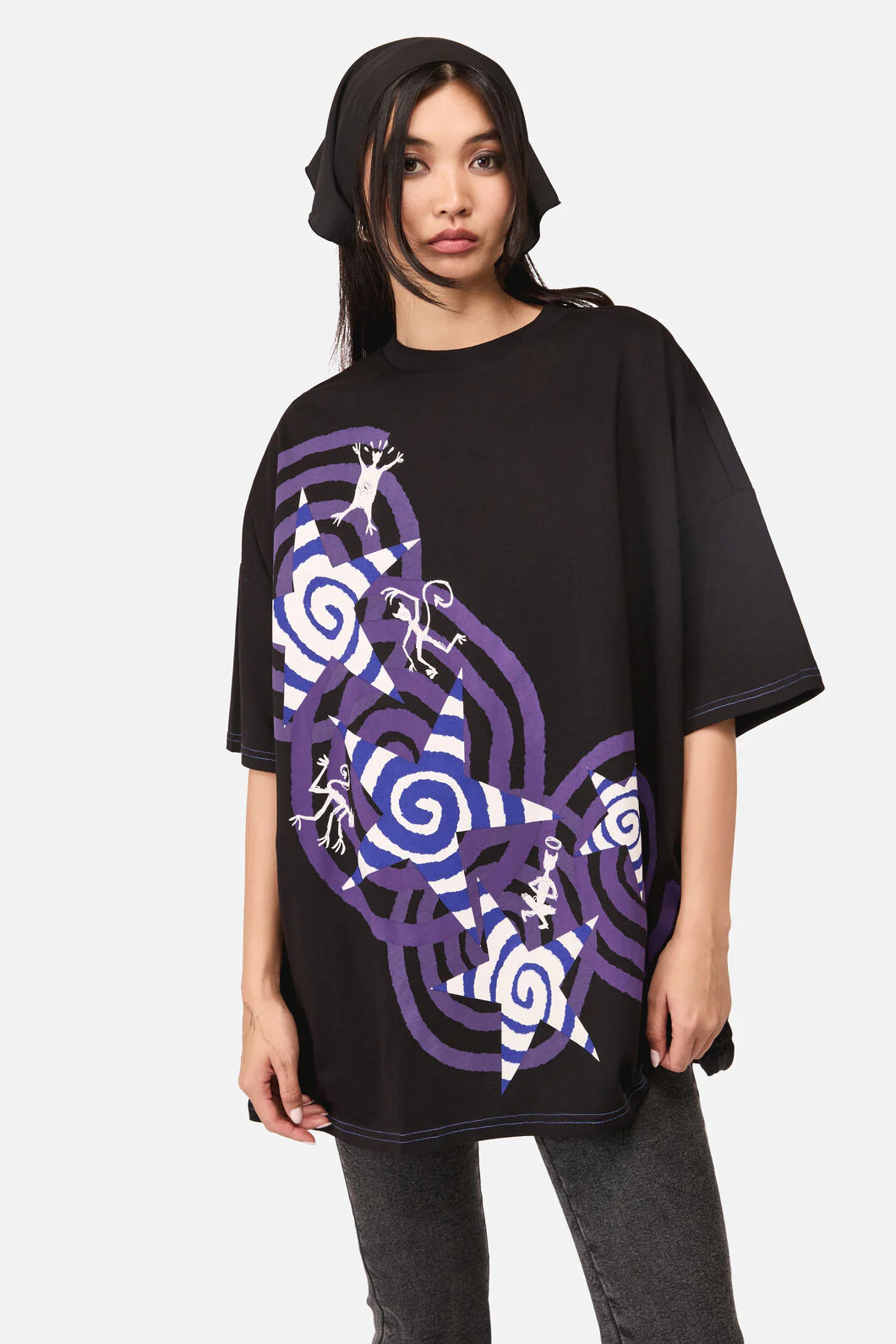 Spiralling Goth Oversized Tee