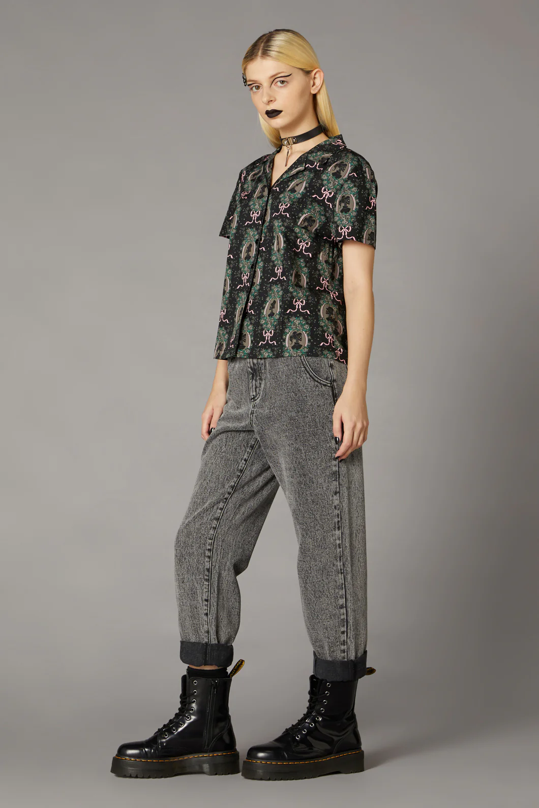 Spooky Cameo Print Blouse - Image 3