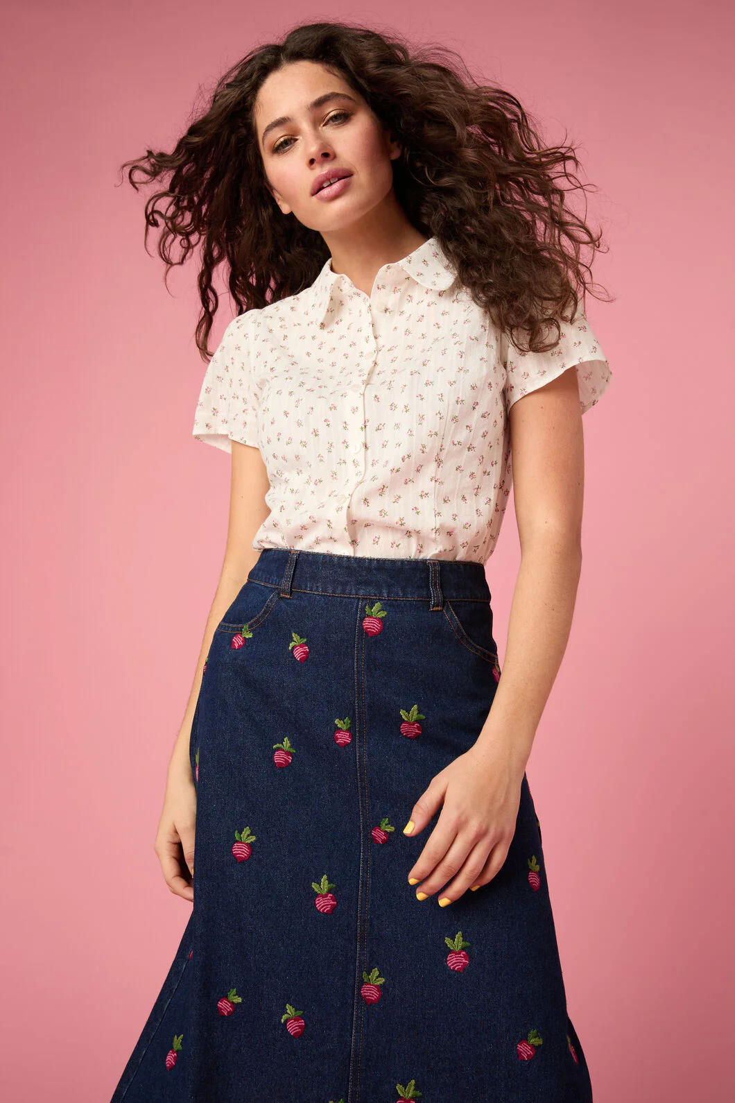 Spring Ditsy Cotton Blouse - Image 2