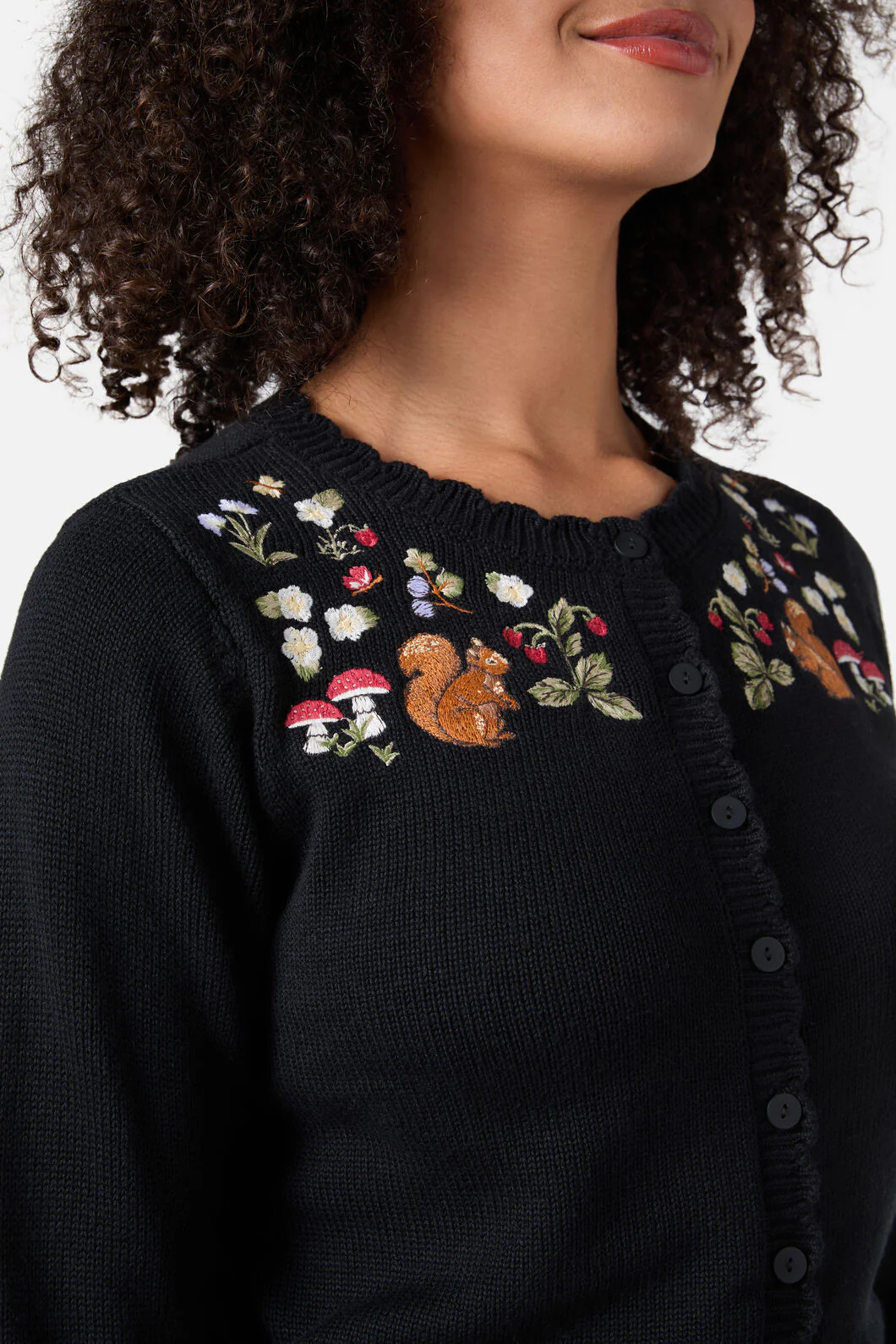 Squirrel Embroidered Cardigan - Image 5