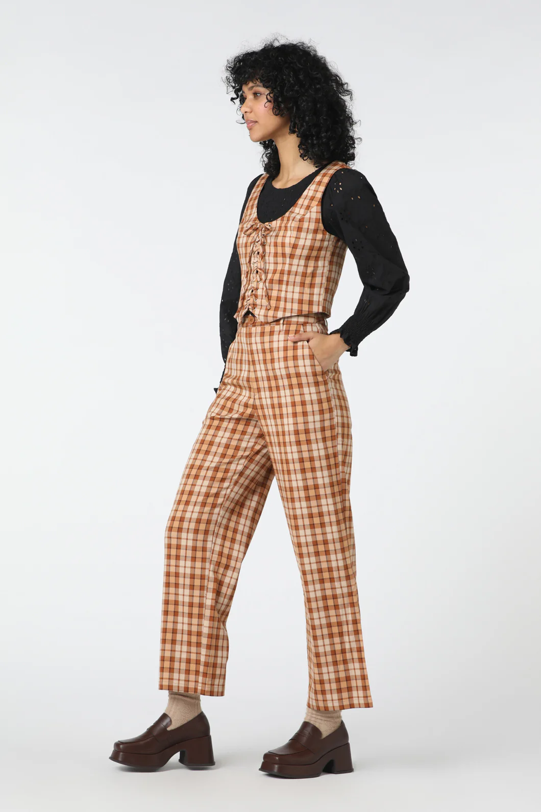 Stacey Check Vest - Image 3