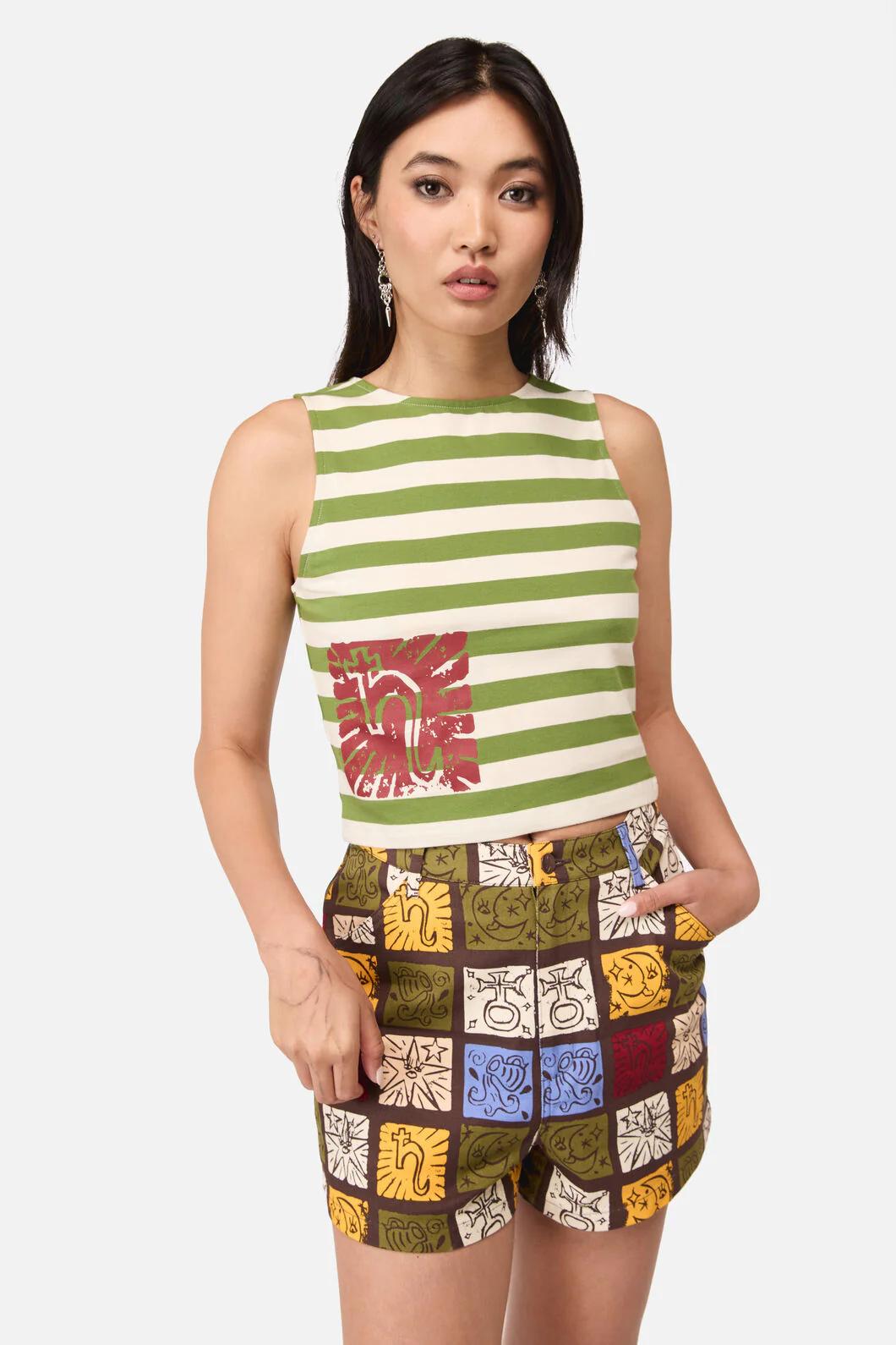 Stampz Stripe Tank Top