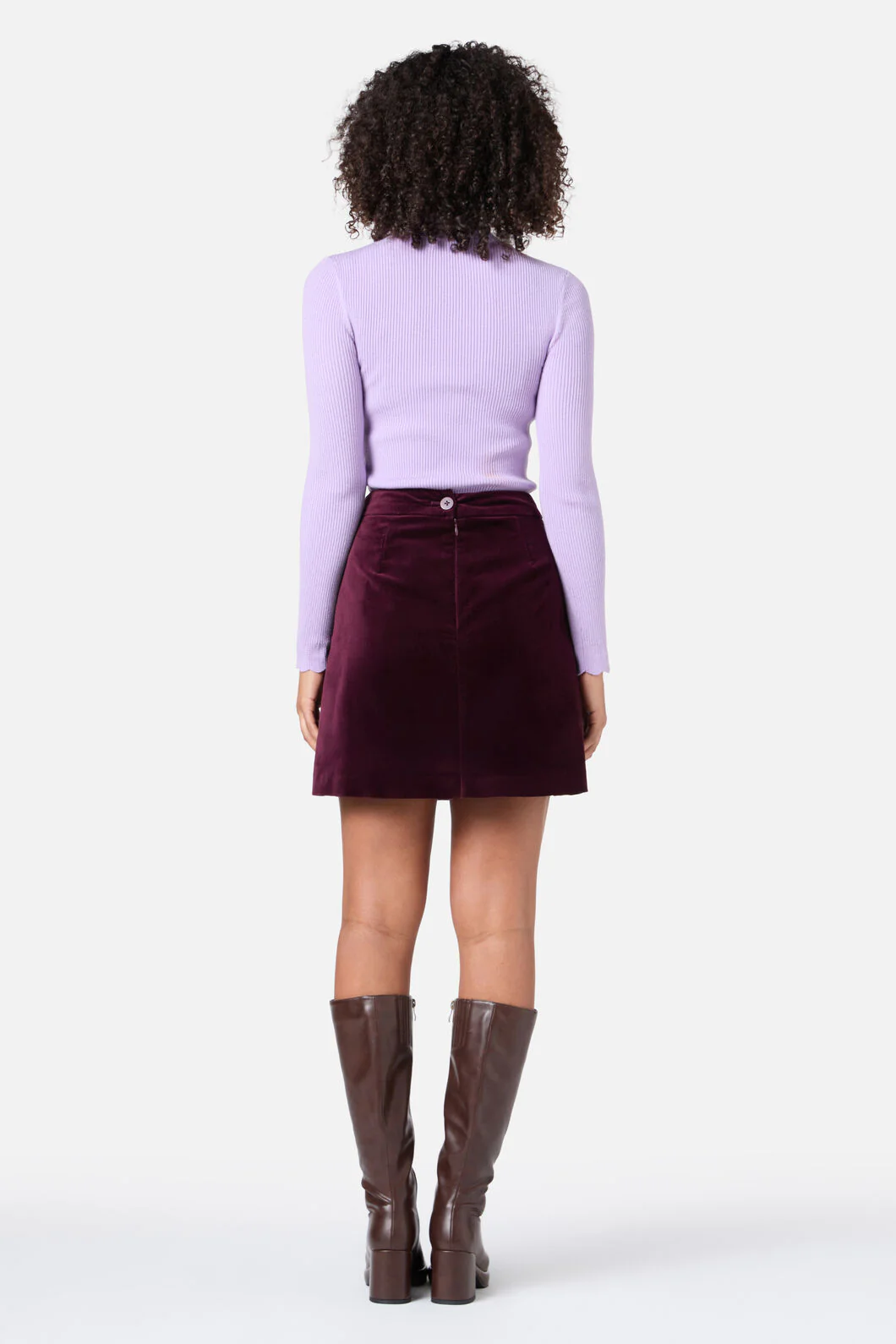 Stella Velvet Mini Skirt - Image 3