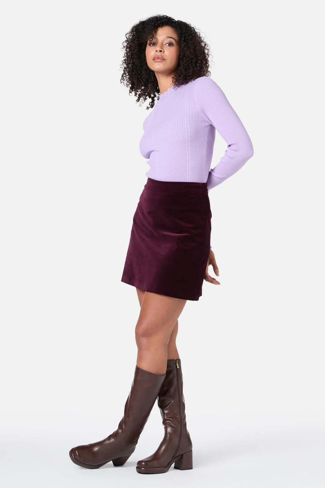 Stella Velvet Mini Skirt - Image 4