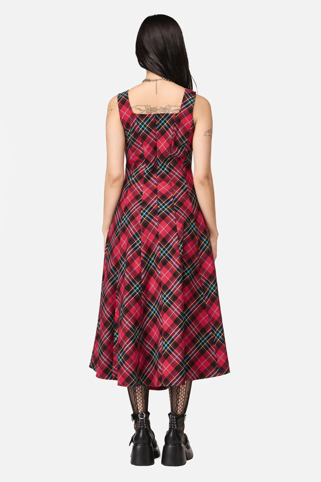 Stop It Grunge Tartan Midi Dress - Image 6