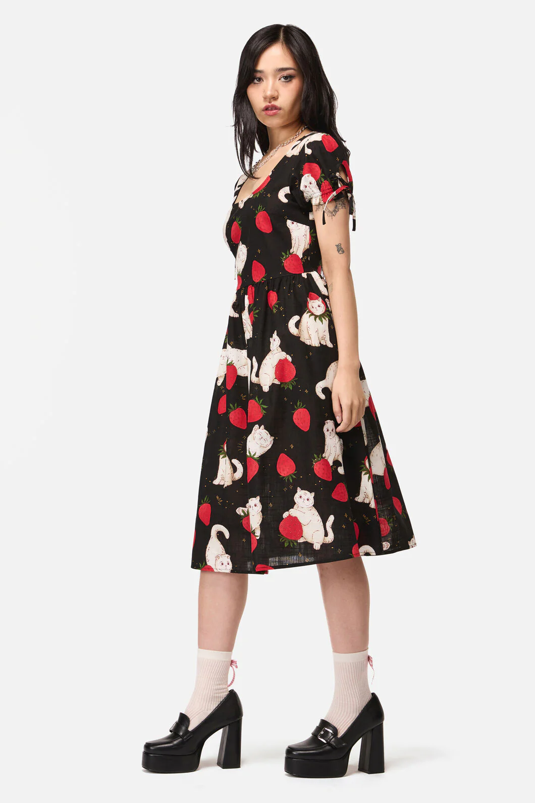 Strawberry Cat Repeat Dress - Image 2
