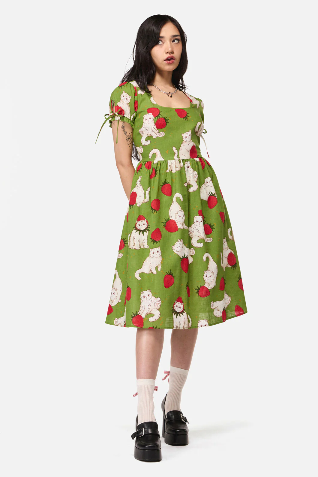 Strawberry Cat Repeat Dress - Image 8