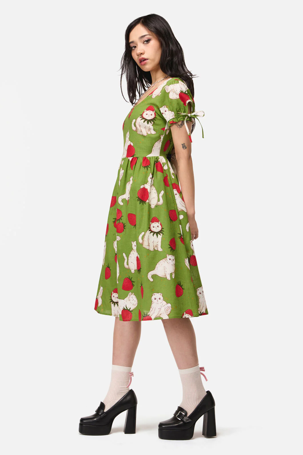 Strawberry Cat Repeat Dress - Image 9
