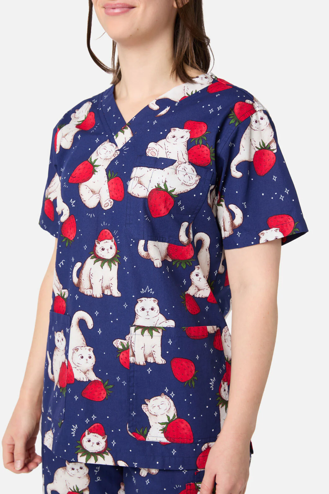 Strawberry Cats Scrub Set - Image 5