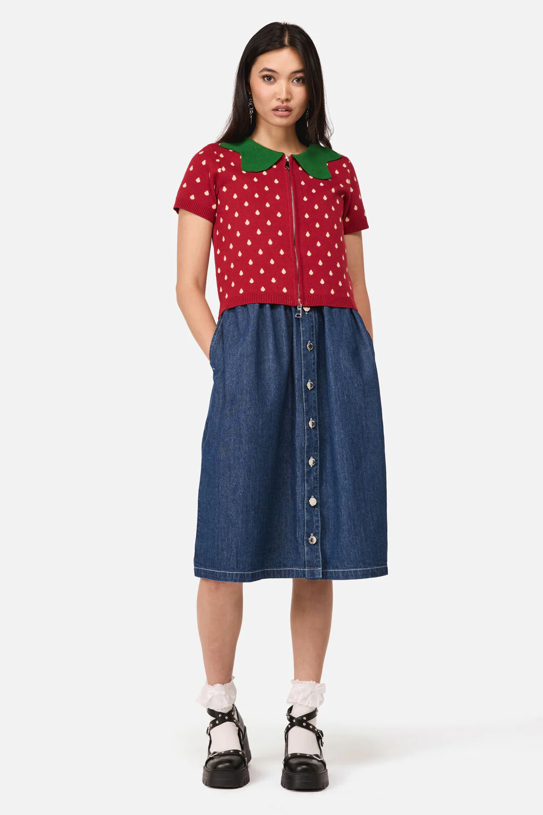 Strawberry Leaf SS Cardigan