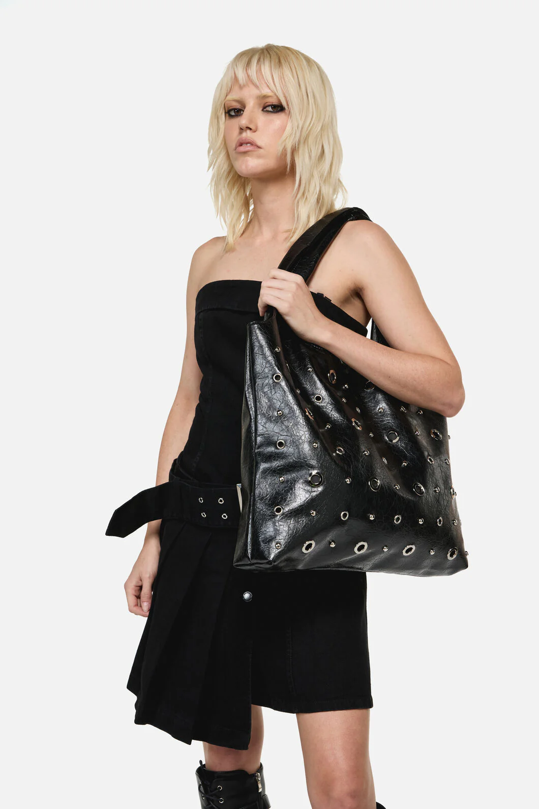 Stud and Eyelet Tote Bag - Image 2