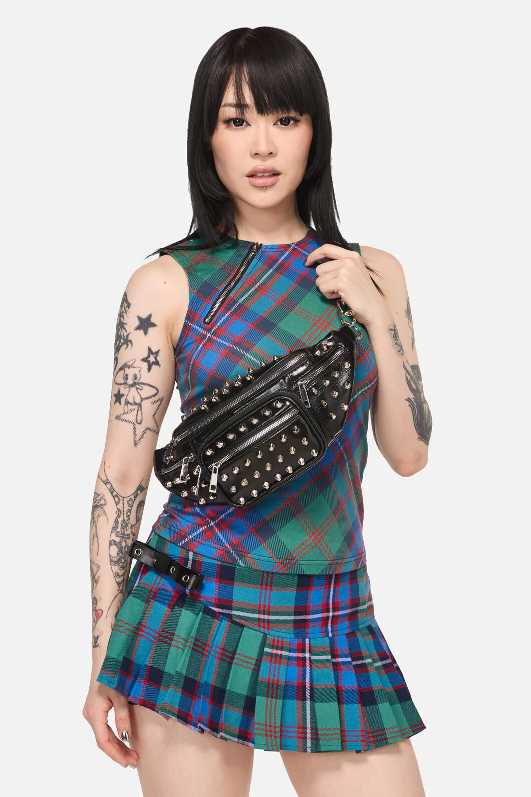 Studded Chain Strap Bum Bag