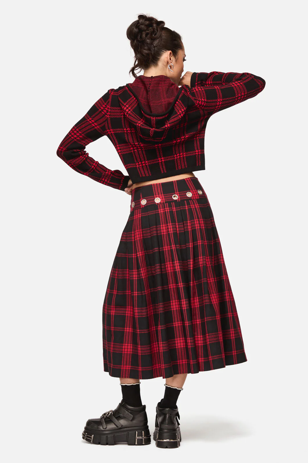Suffer Punk Tartan Midi Skirt - Image 5
