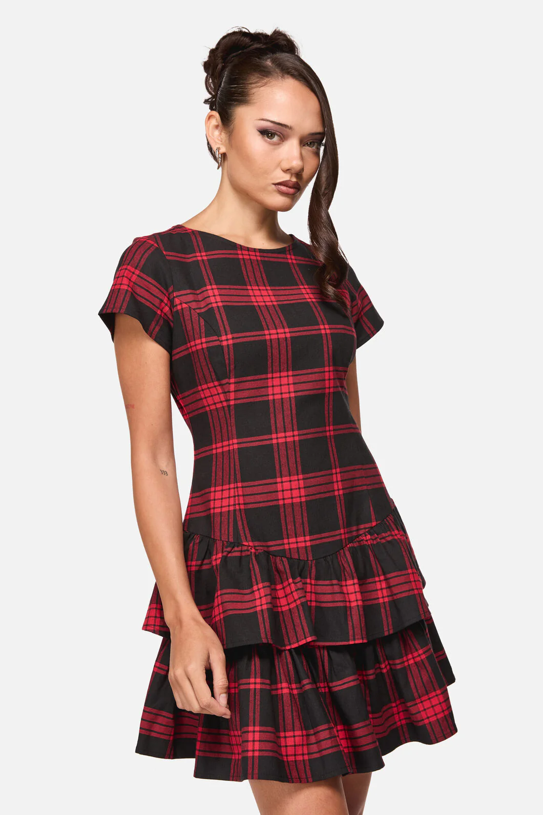 Suffer Punk Tartan Mini Dress - Image 2