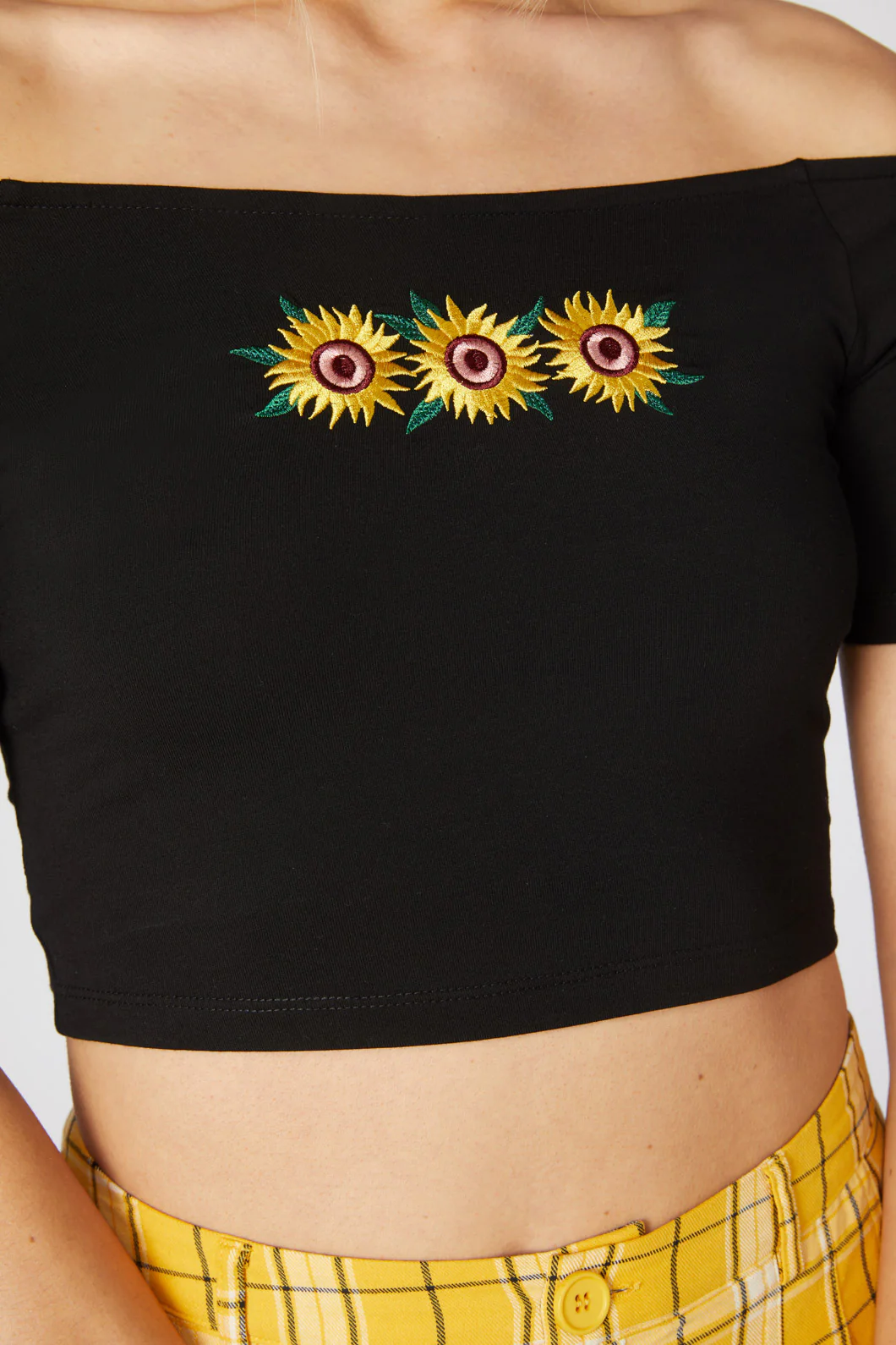 Sunflower Jersey Crop Top - Image 5