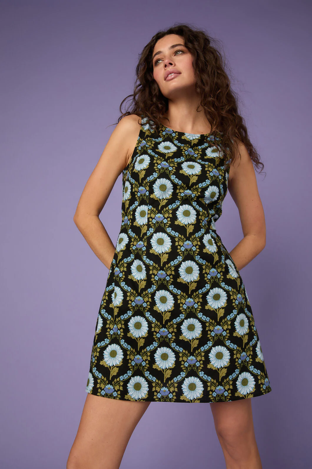 Sunflower Mini Shift Dress - Image 3
