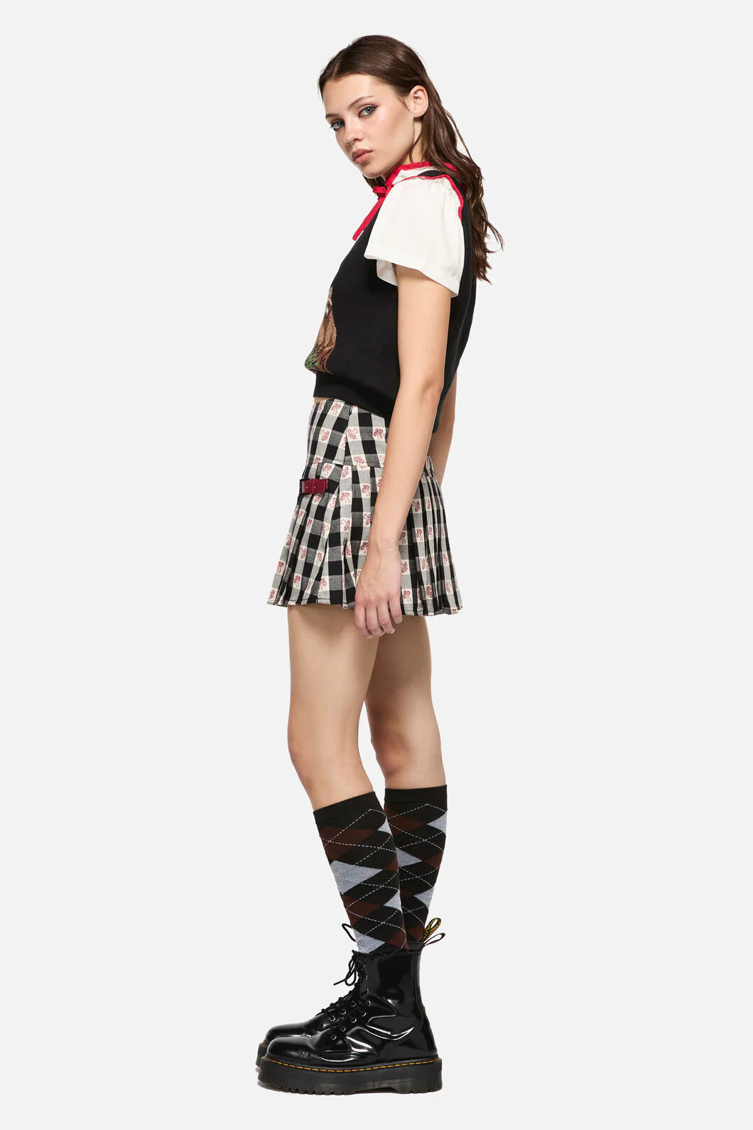 Sweet Home Gingham Skort - Image 3