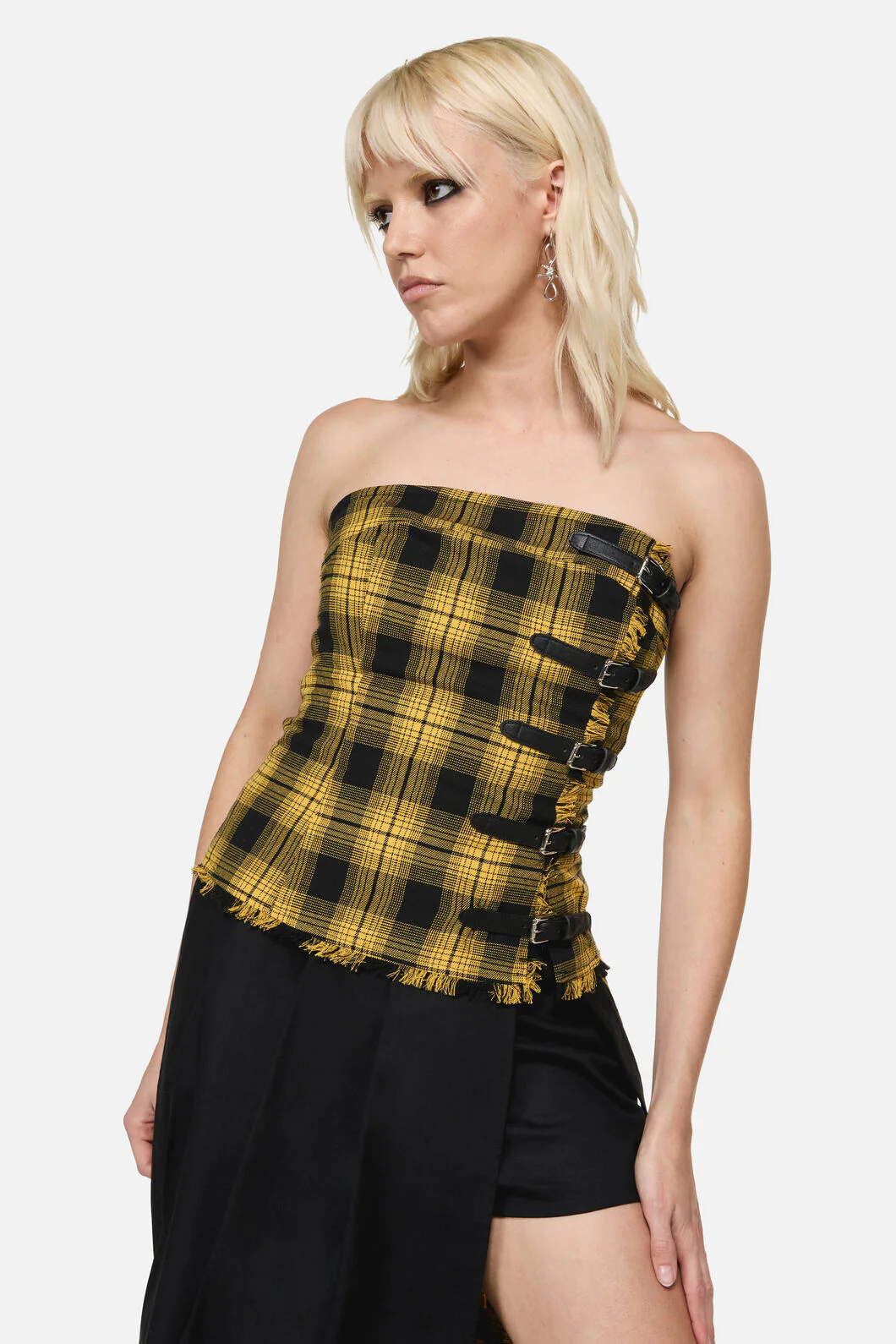 Tai Tartan Strapless Top - Image 2