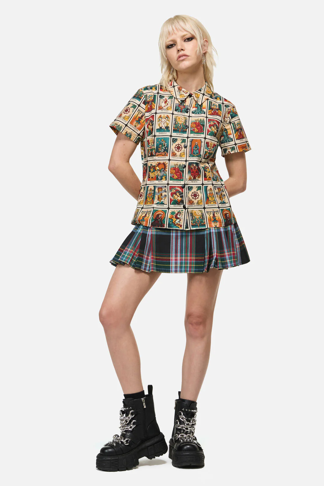 Tarot Print Goth Blouse - Image 4