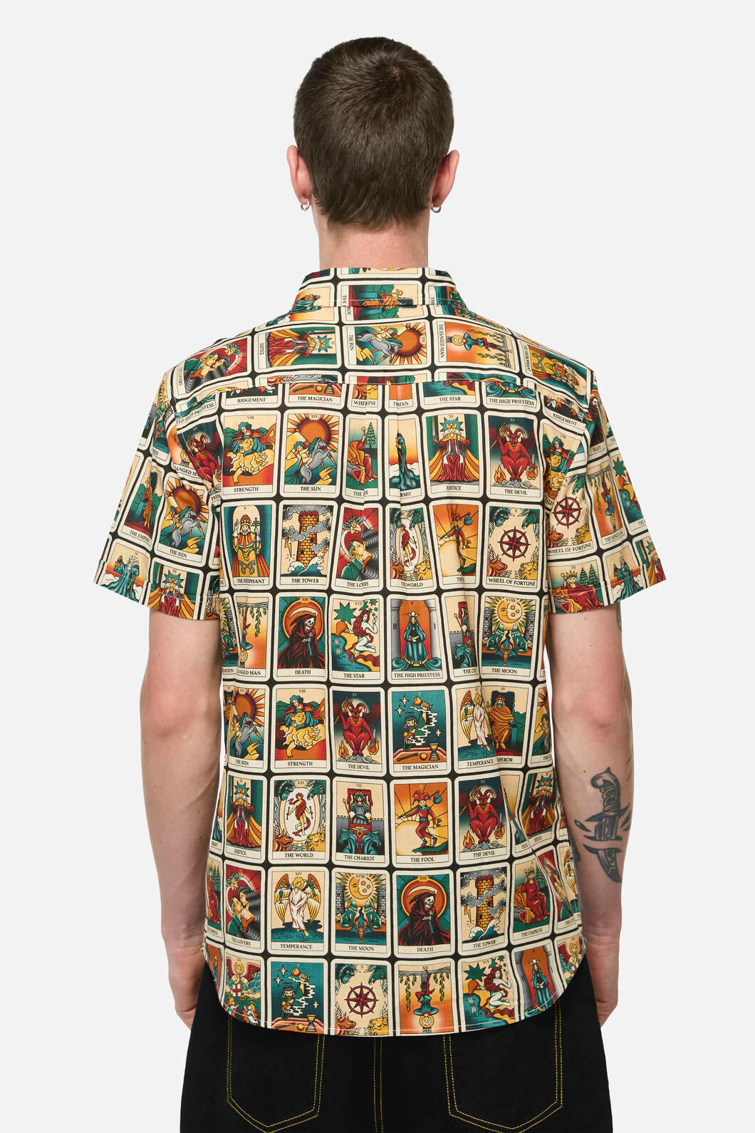 Tarot Print Goth SS Shirt - Image 3