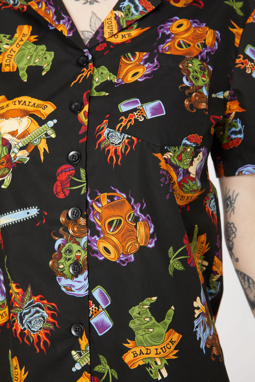 Tattoo Zombie Cotton Shirt - Image 10