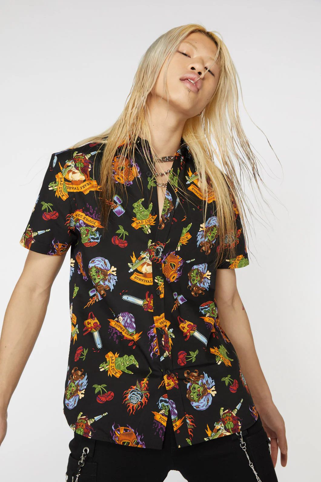 Tattoo Zombie Print Shirt - Image 3
