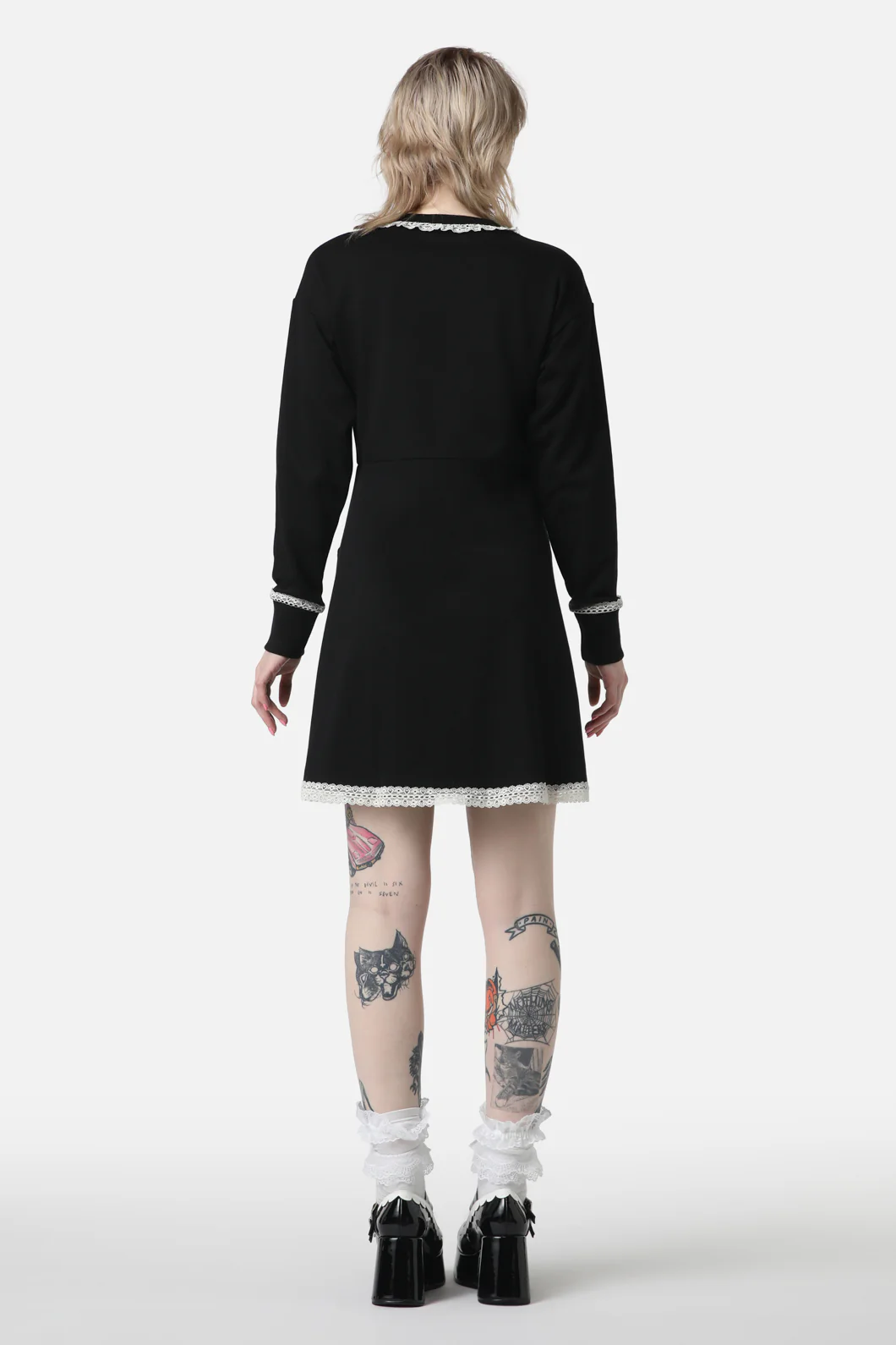 Teddy Lace Jersey Dress - Image 4