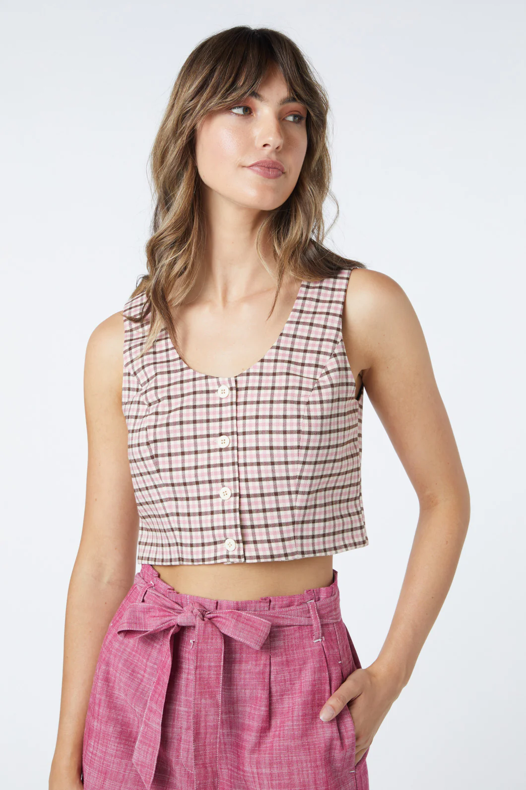 Teigen Check Top
