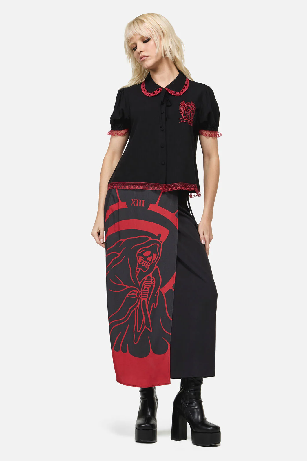 Temperance Goth Print Blouse - Image 4