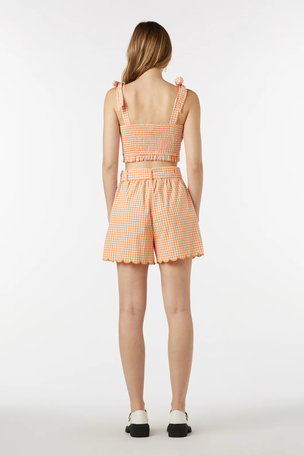 Tessa Check Shirred Top - Image 22