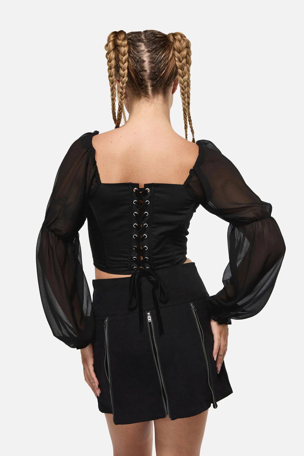 The Adorned Ruffle Corset Blouse - Image 10