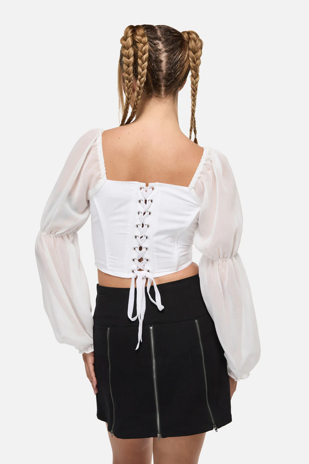 The Adorned Ruffle Corset Blouse - Image 6