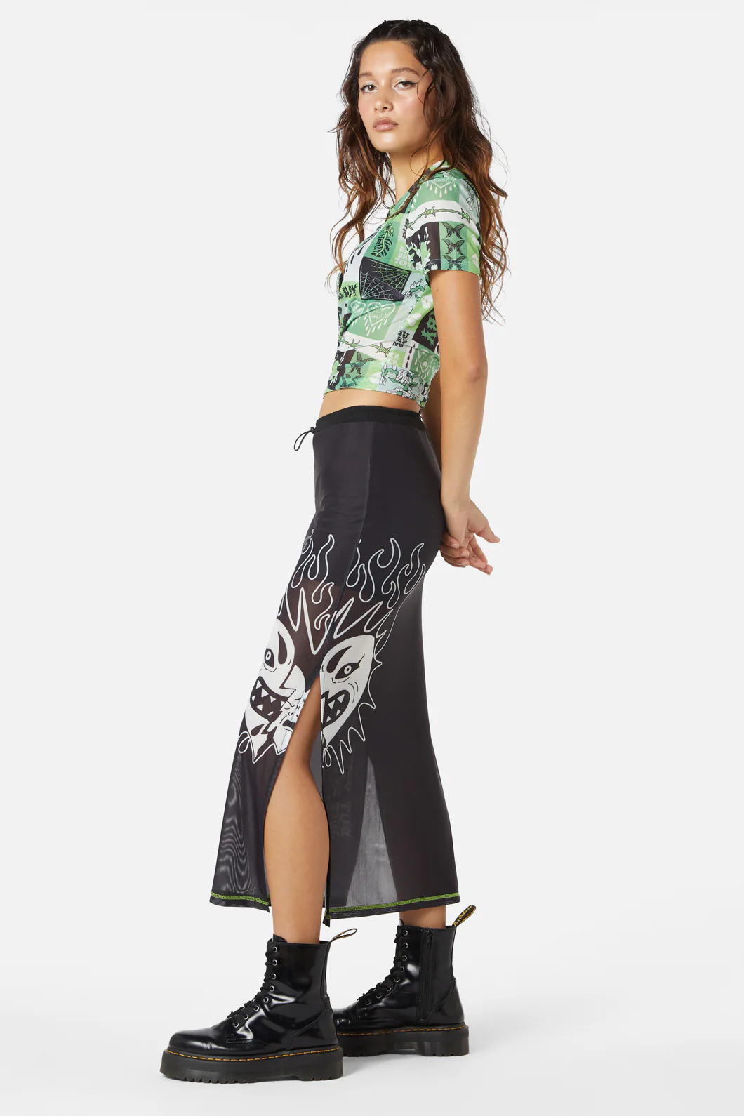 The End Mesh Drawstring Skirt - Image 4