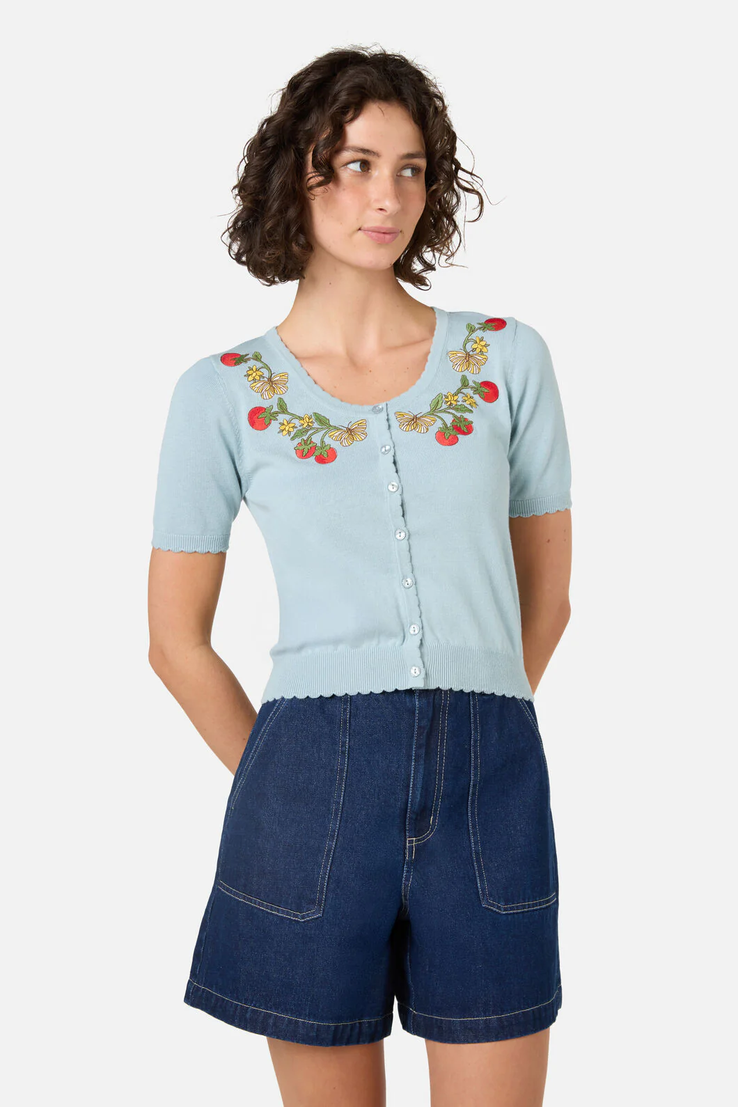 Tomatoes Embroidered Cardigan - Image 2