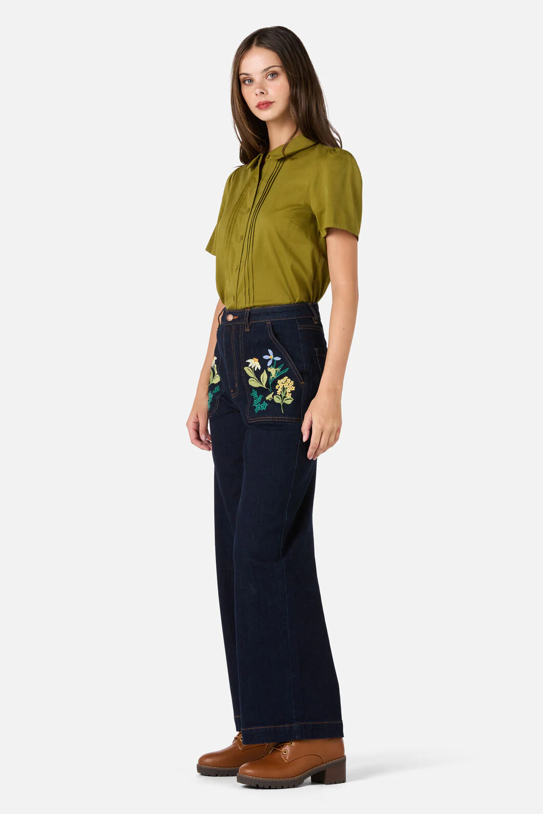 Tree Frog Embroidered Jean - Image 3