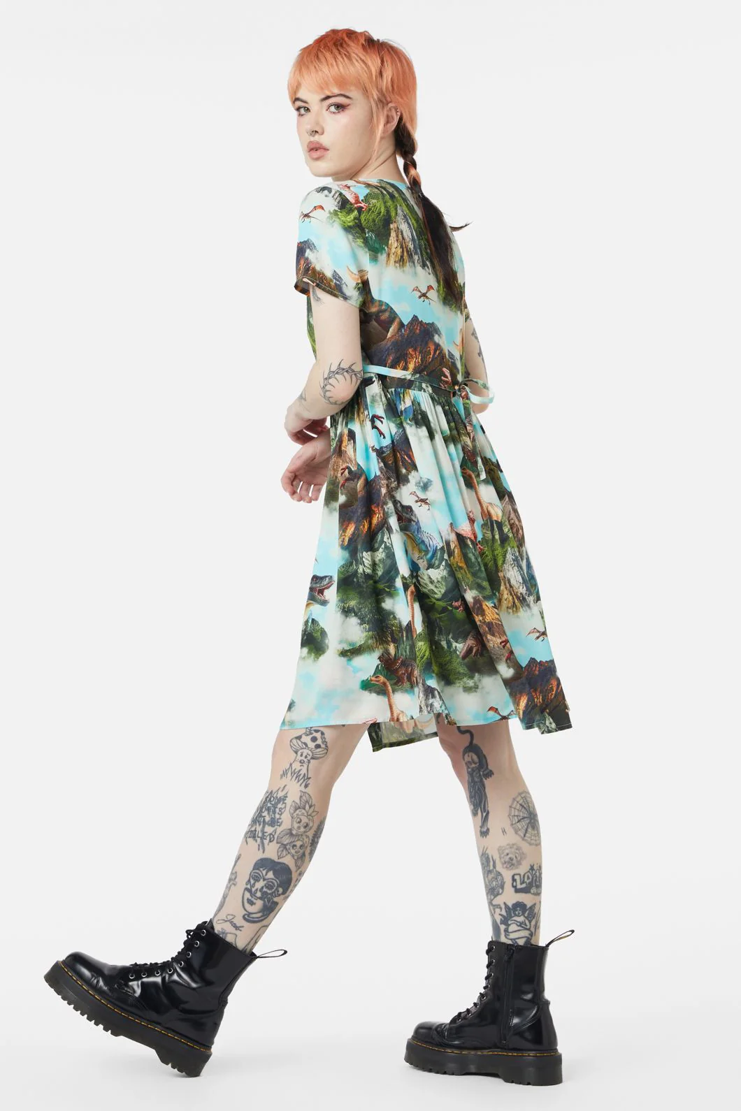 Triassic Scene Printed Dress - Image 3