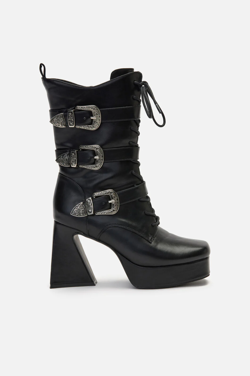 Triple Buckle Heeled Boots - Image 2