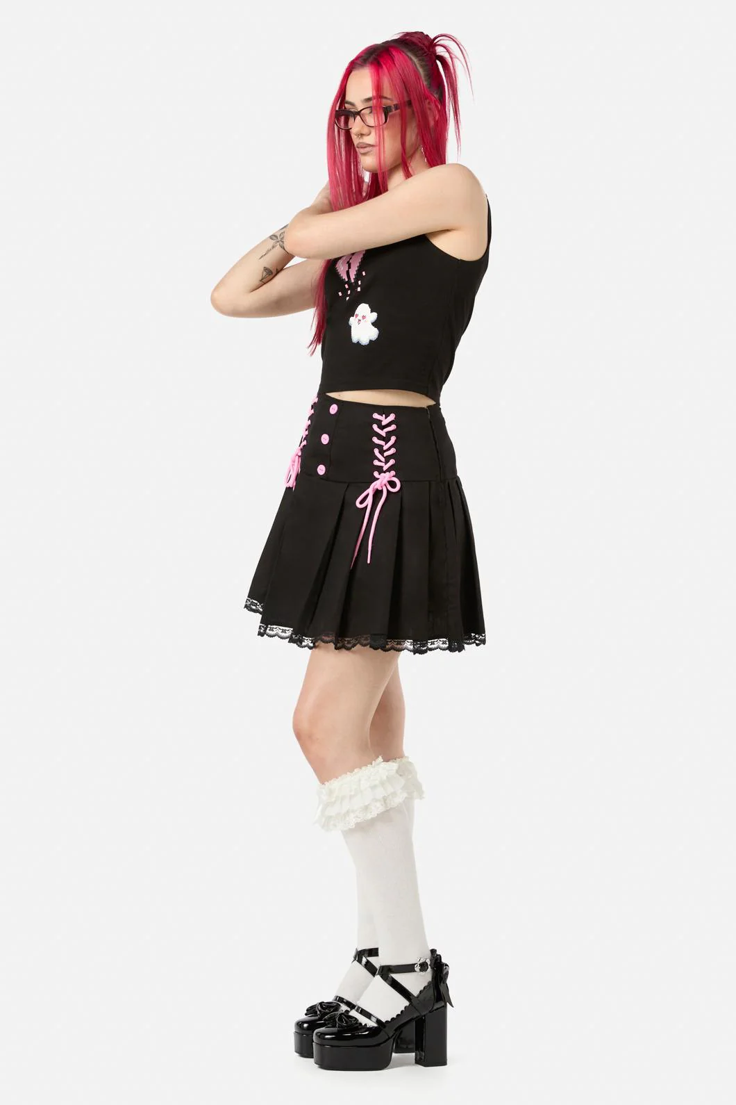 Two Of Hearts Lace Up Skirt - Image 3