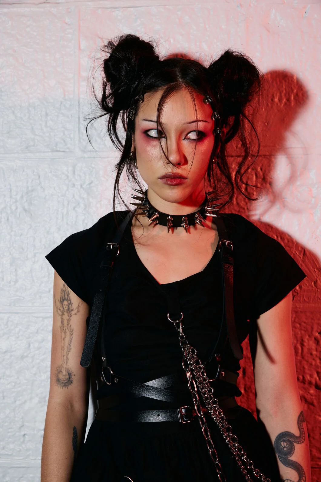 Two Row Spiked Choker