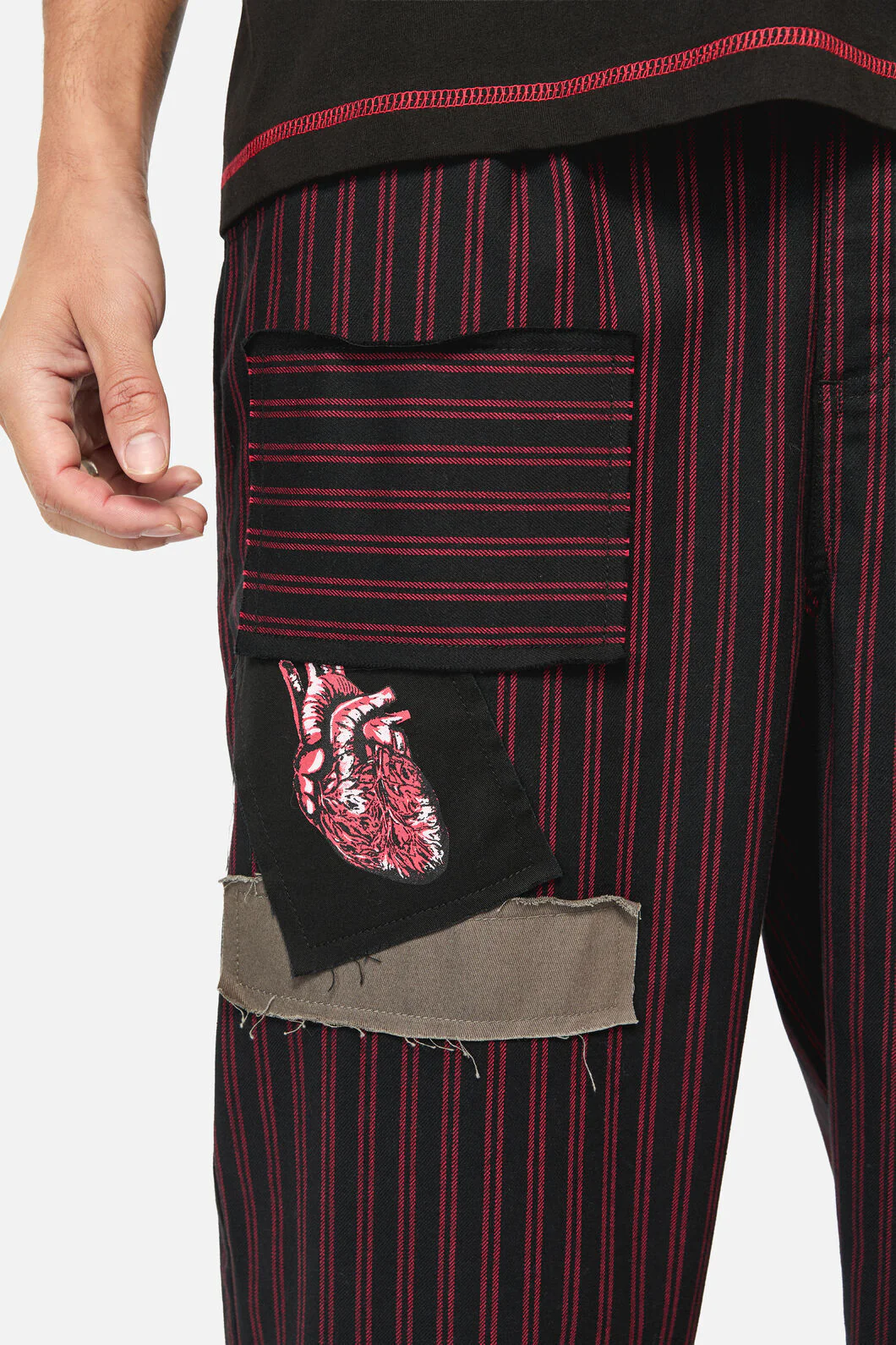 Undead Pin Stripe Patch Pants - Image 5