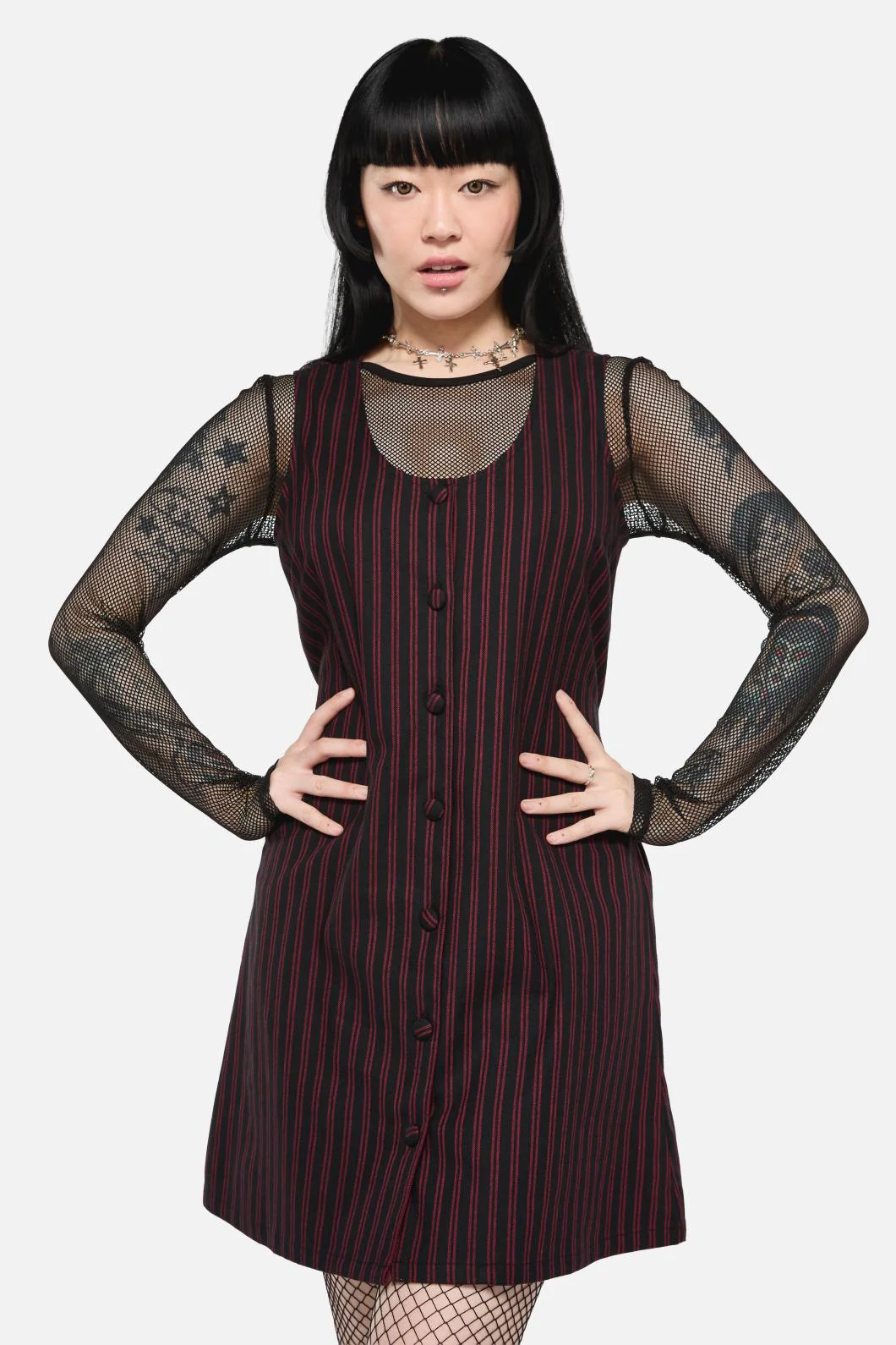Undead Pinstripe Pinafore - Image 2